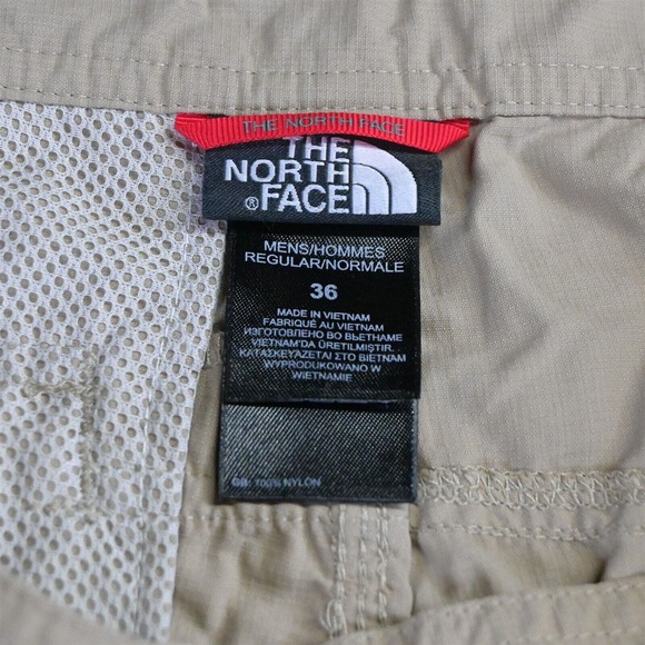 North Face 36 x 10" Khaki Ripstop Outdoor Cargo Shorts - Picture 3 of 5